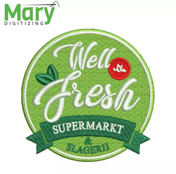 Well and Fresh  embroidery digitiizng